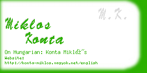 miklos konta business card